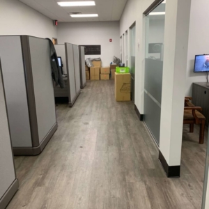 Photo of commercial office space cubicles